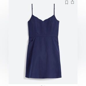 Pixley Crissie Scallop Detail Linen Dress, Size Medium